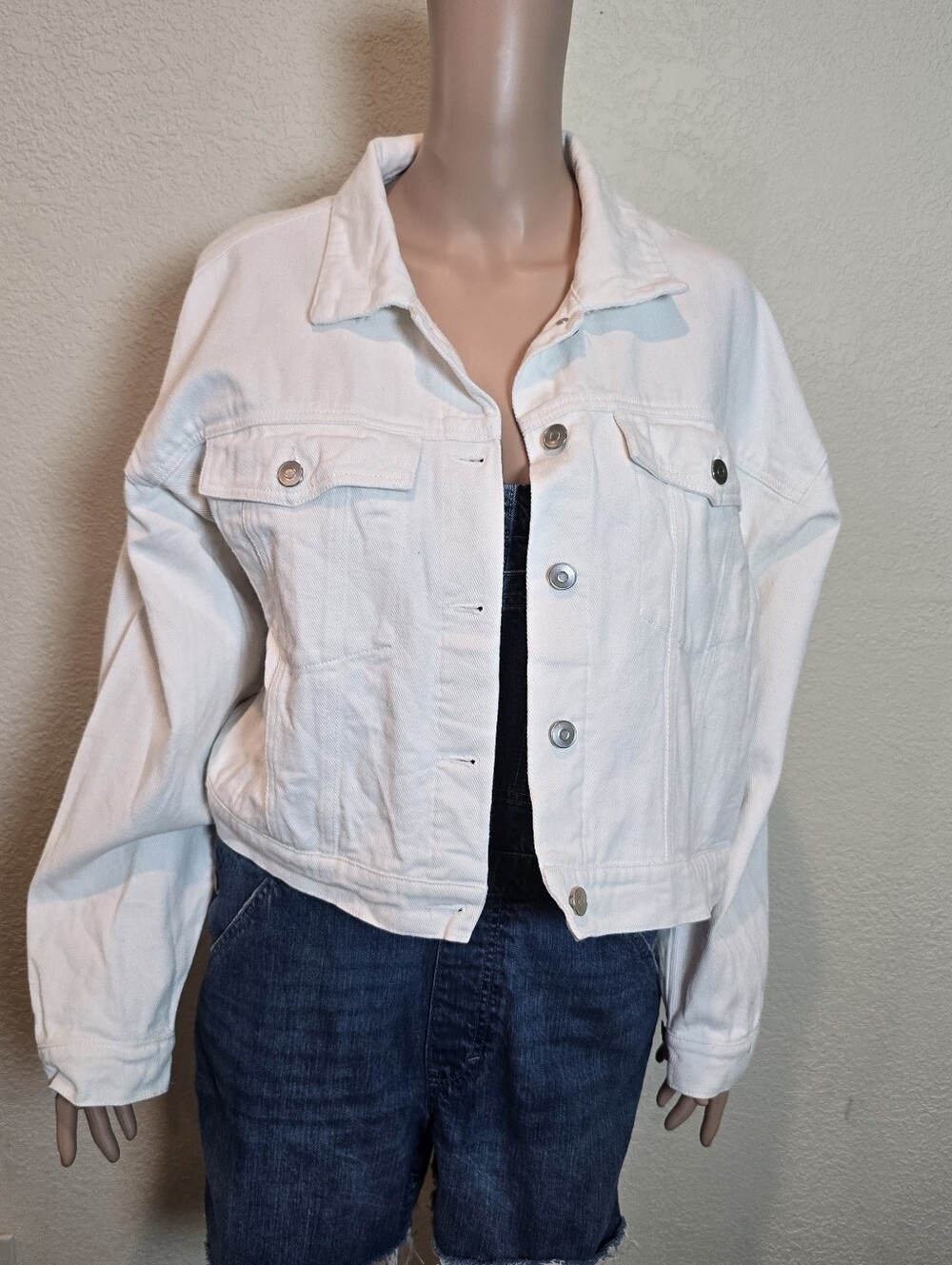Altar'd State White Fringe 'BRIDE' Denim Jacket - Picture 11 of 12